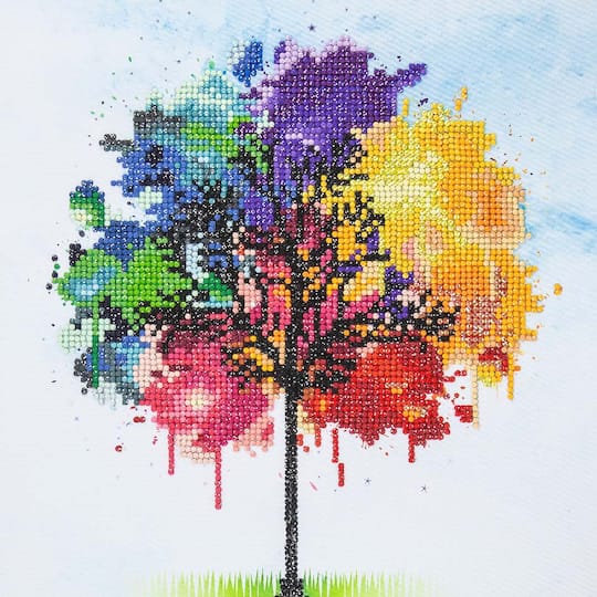 Diamond Art Intermediate Rainbow Tree Kit